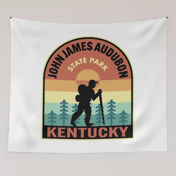 Item preview, John James Audubon State Park Kentucky Retro Hiking designed and sold by HalpinDesign.