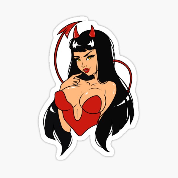 Item preview, Devil pinup designed and sold by Marissa DeCrais.