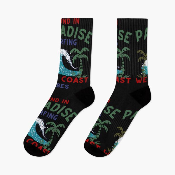 Item preview, Surfing, Found in Paradise, West Coast Vibes on Black designed and sold by RnssncCo.