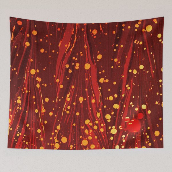 Item preview,  ABSTRACT RED MARBLED PAPER WITH GOLD SPLASHES designed and sold by BulganLumini.