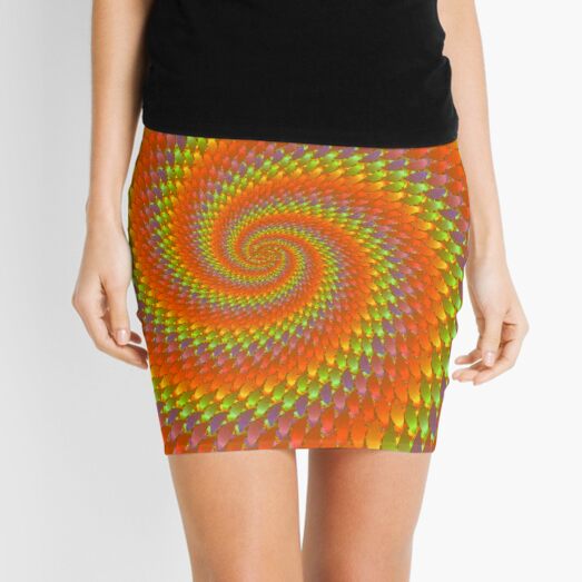 Colorful Psychedelic Spiral  Mini Skirt