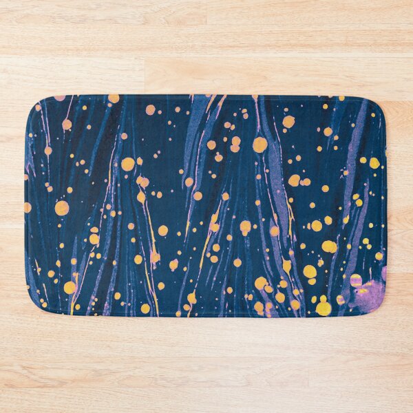 Item preview, ABSTRACT NIGHT BLUE MARBLED PAPER WITH GOLD SPLASHES designed and sold by BulganLumini.