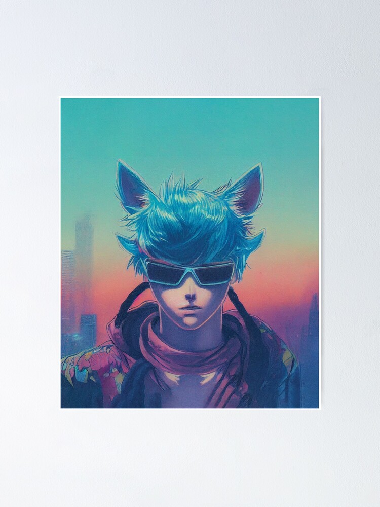 Futuristic anime CatBoy gifts for manga lovers Canvas Print for