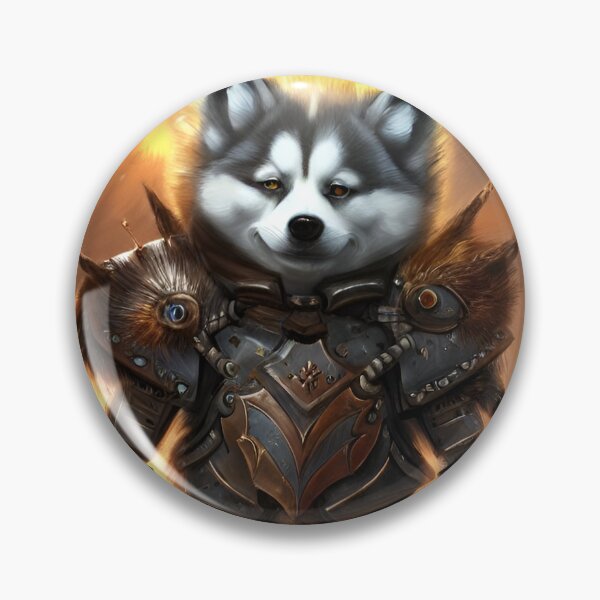 Item preview, AI Generated Art, War Husky/Pomsky designed and sold by RabbitHoleMI.
