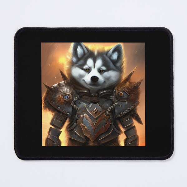 Item preview, AI Generated Art, War Husky/Pomsky designed and sold by RabbitHoleMI.