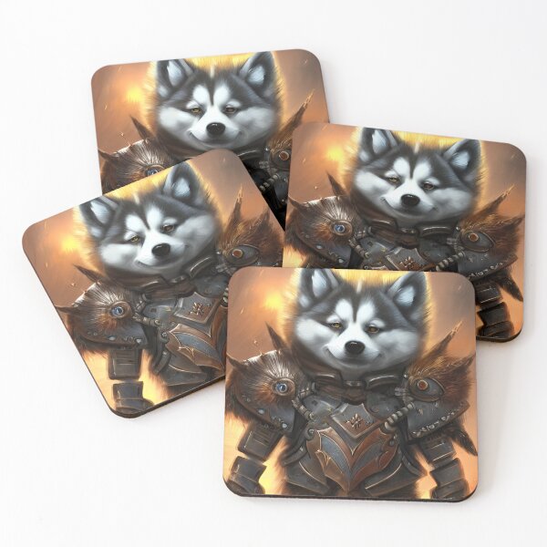 Item preview, AI Generated Art, War Husky/Pomsky designed and sold by RabbitHoleMI.