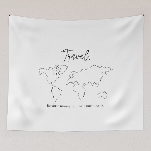 Item preview, Travel. Because money returns. Time doesn't. designed and sold by creative-duo.