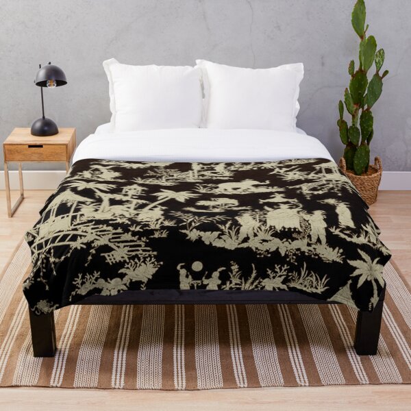 Item preview, Black and Gold Elephant Chinoiserie  designed and sold by Kristina  Sale.