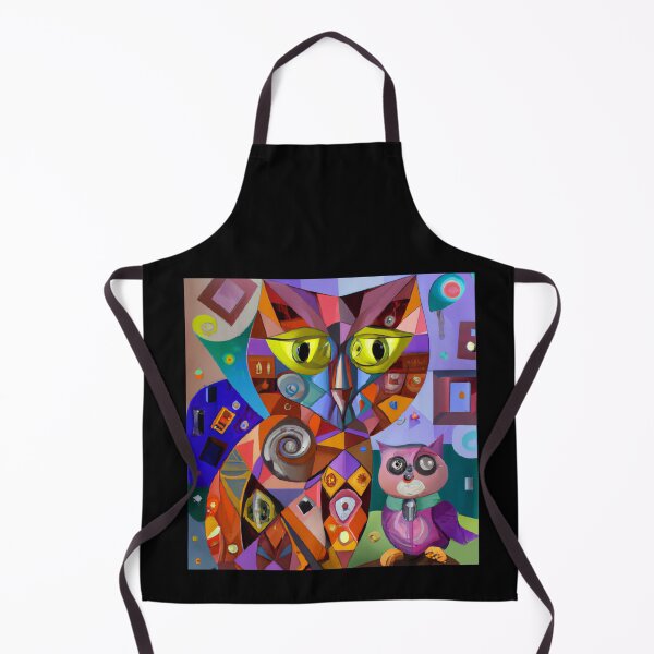 Item preview, cat and owl cubism style designed and sold by shirtkosa.