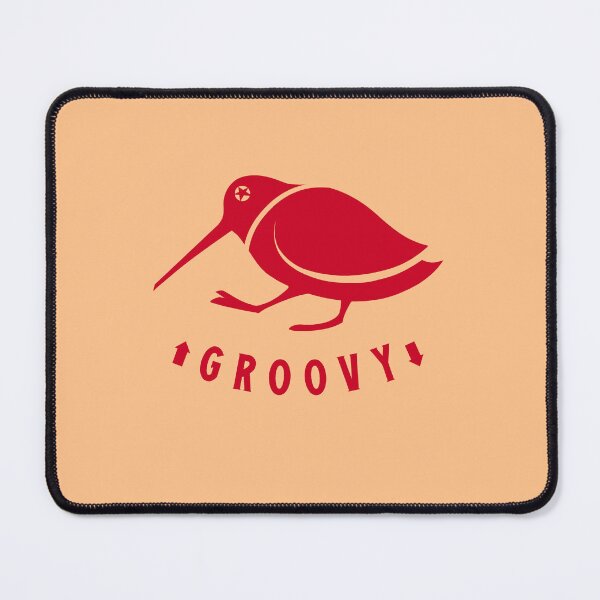 Item preview, Funny Woodcock got the groove. Minimal art of a vibing bird, red ink designed and sold by martodesign.