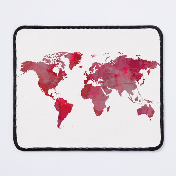 Item preview, Red grungy world map designed and sold by AlbertoRuiZ.