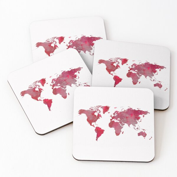 Item preview, Red grungy world map designed and sold by AlbertoRuiZ.