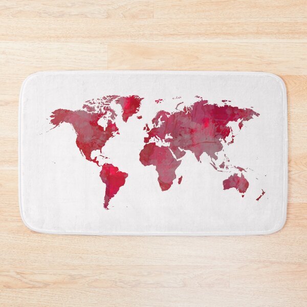 Item preview, Red grungy world map designed and sold by AlbertoRuiZ.