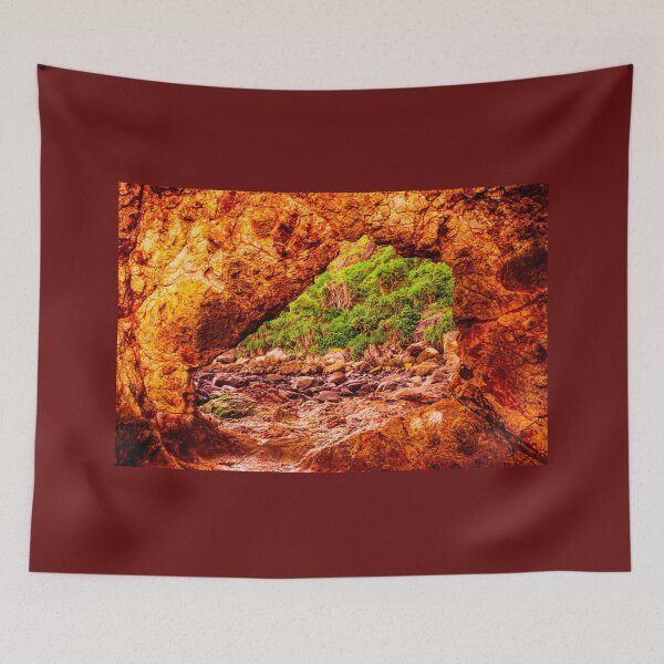 Item preview, rock archway on fire designed and sold by kall3bu.