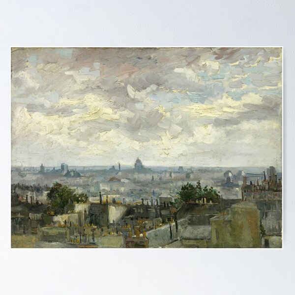 Item preview, View of Paris by Vincent Van Gogh, 1886  designed and sold by Vintage Wall Art.