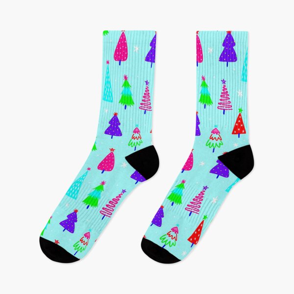 Item preview, blue christmas tree colorful pop art designed and sold by Gossip Rag.