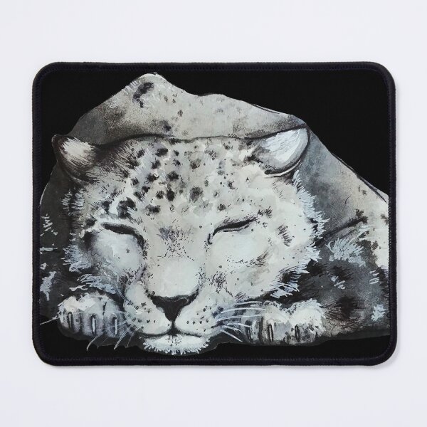 Item preview, Snoozing Snow Leopard designed and sold by Amanda Richmond.