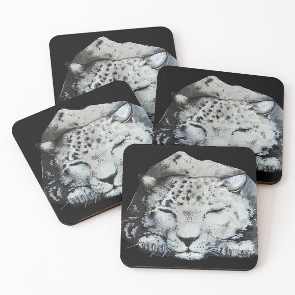 Item preview, Snoozing Snow Leopard designed and sold by Amanda Richmond.