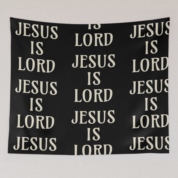 Item preview, “Jesus is Lord” motivational quote -off white text designed and sold by gobbieshoppe.