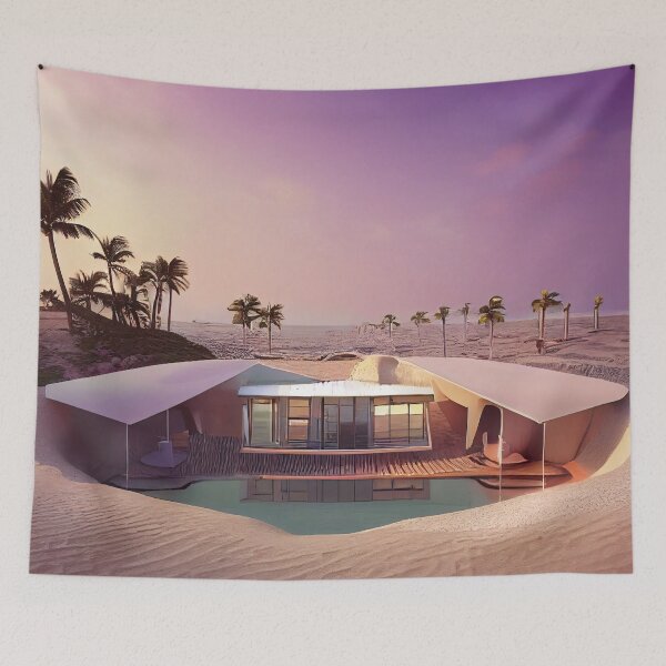 Item preview, Beach House embedded in the sand  designed and sold by jimmolfetas.