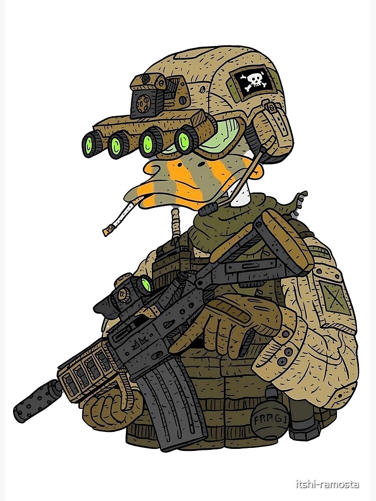 "daffy duck (war version)" Poster for Sale by itshi-ramosta | Redbubble