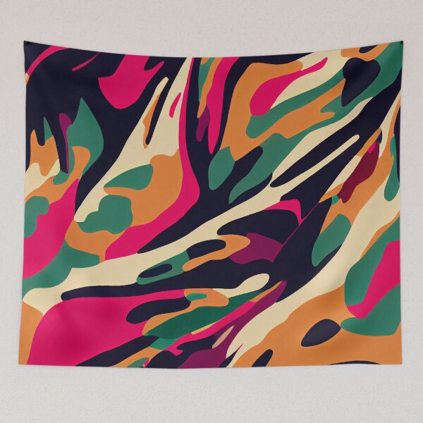 Item preview, Abstract Colorful Camo Seamless Pattern designed and sold by MadSwellDesigns.