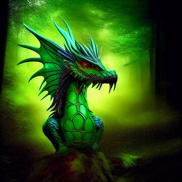 Artwork thumbnail, Spiny Green Baby Dragon by dragynrain