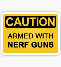 Bewaffnet mit Nerfgewehren Sticker