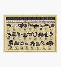 Alphabet der Seeungeheuer Fotodruck