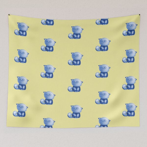 Item preview, Kawaii Fluffy Blue Kitty designed and sold by visitors2leads.