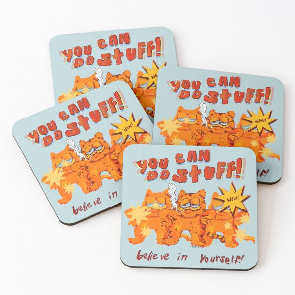 Item preview, you can do stuff! motivational Garfield smoking designed and sold by chickaboom.
