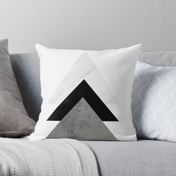 Arrows Collages Monochrome Throw Pillow