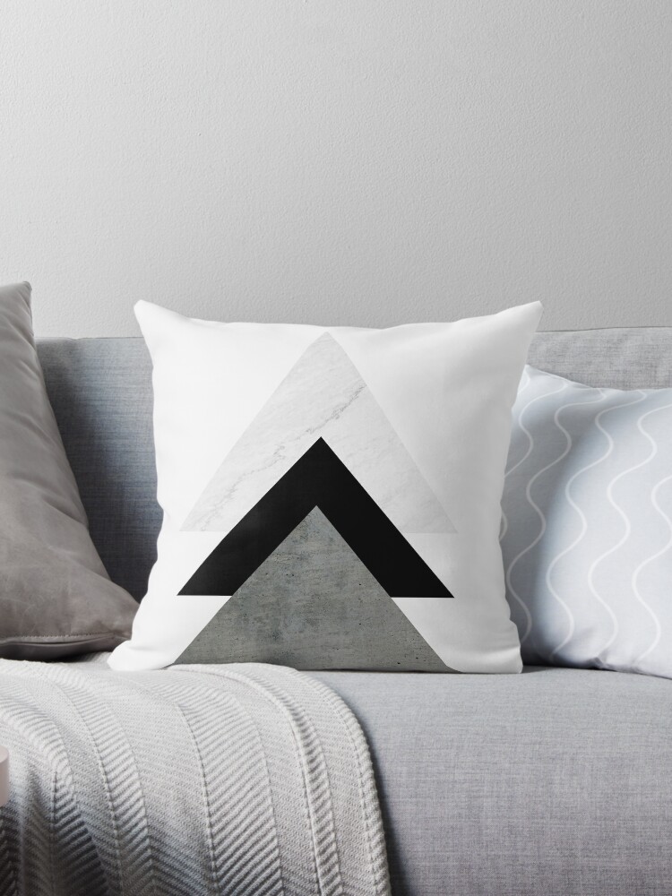 Arrows collages monochrome pillow by ARTbyJWP | redbubble.com