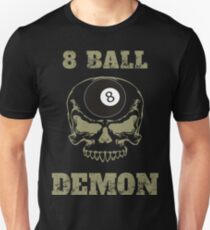 8 Ball Demon Billiards Funny Billiards T-shirt Unisex T-Shirt