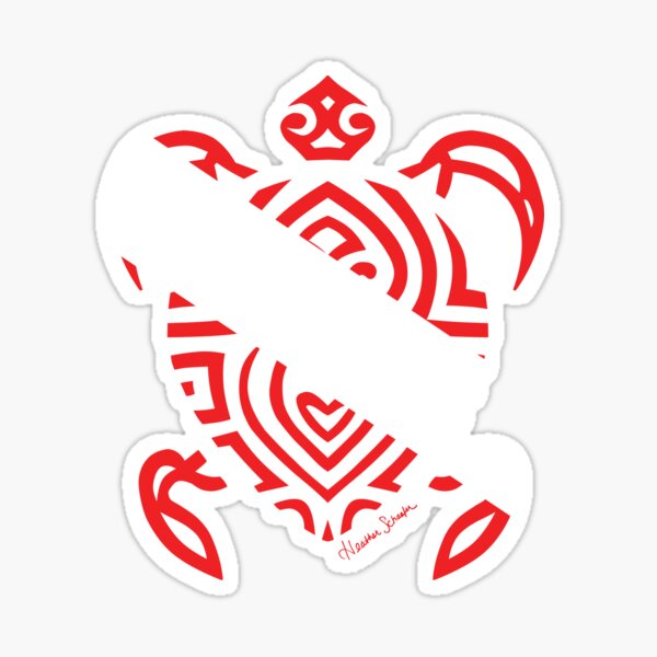 Scuba Flag Tribal Turtle Sticker