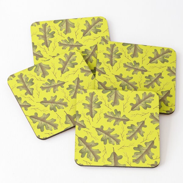 Item preview, Green Autumn Leaves and Branches Pattern (Lime) designed and sold by Geo De la Cruz.