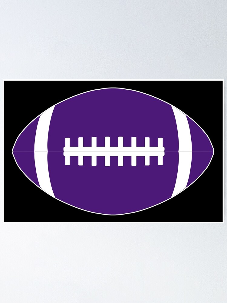 Purple Football Graphic American Football Player Sports | Poster