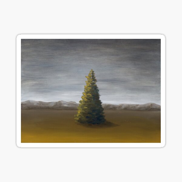 Alone - a tree in isolation Sticker