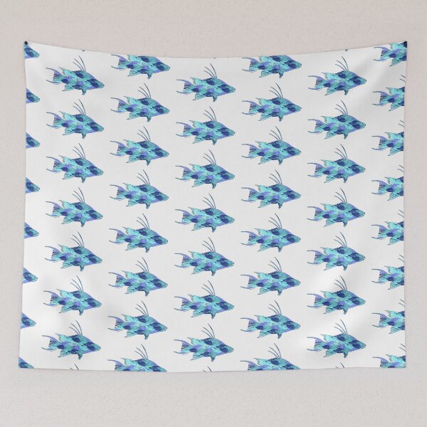 Item preview, Blue Camo Hogfish designed and sold by artsytoo.