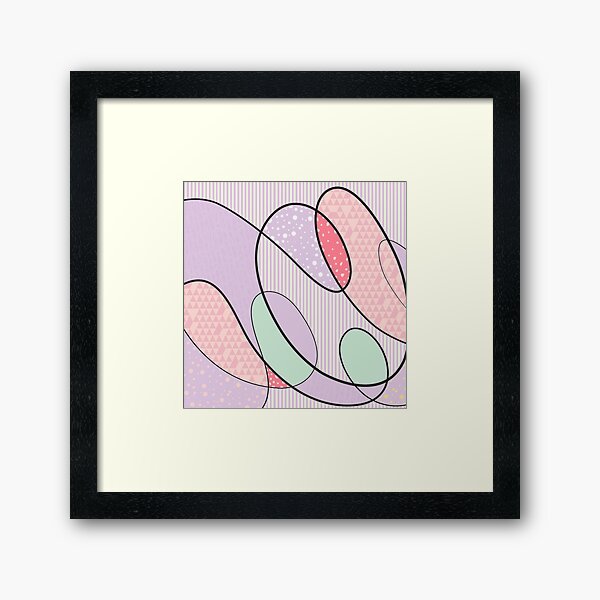 Continuous - Purple/Pink/Mint Framed Art Print