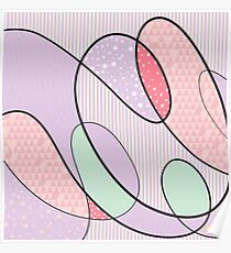 Kontinuierlich - Lila / Pink / Mint Poster