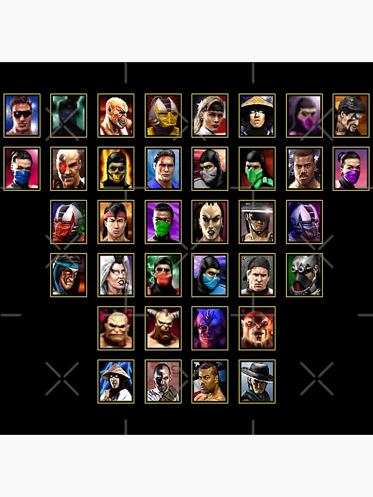Mortal Kombat Trilogy - Character Select Premium Matte Vertical Poster