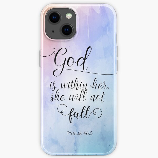 God Is Within Her Christian Art Design iPhone Soft Case