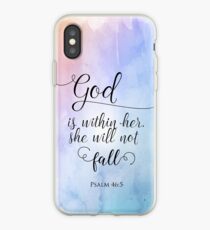 God Is Within Her Christian Art Design iPhone Case