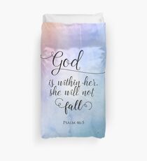 Gott ist in ihrem christlichen Art Design Bettbezug