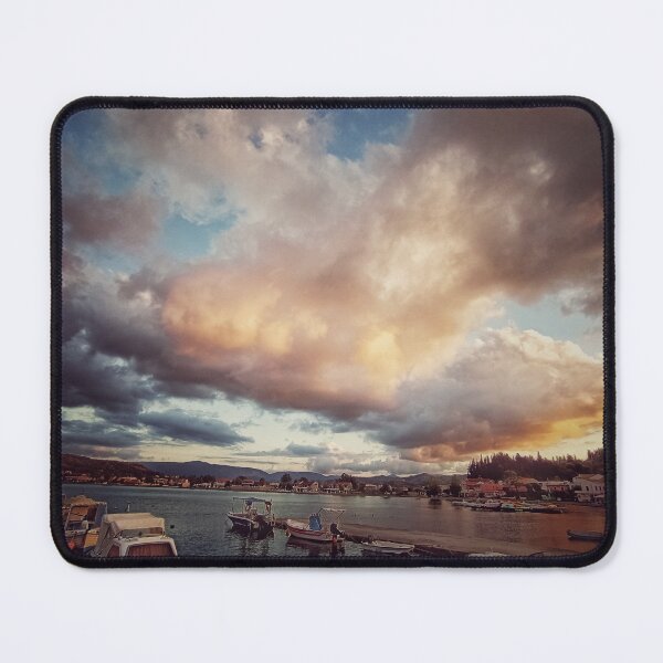 Item preview, Stormy Skies Sunset over Sidari Corfu Ionian Islands Greece designed and sold by nickbrayimages.
