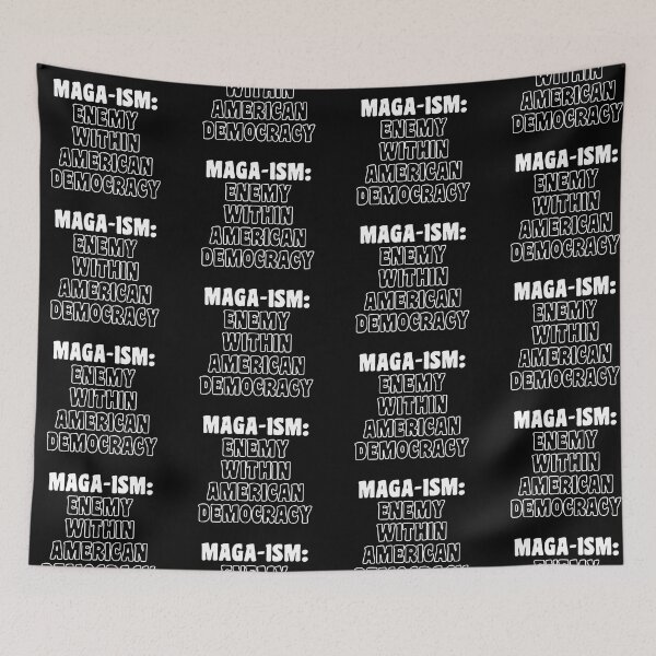 Item preview, MAGA: Enemy within American Democracy in white designed and sold by Politics-Corner.