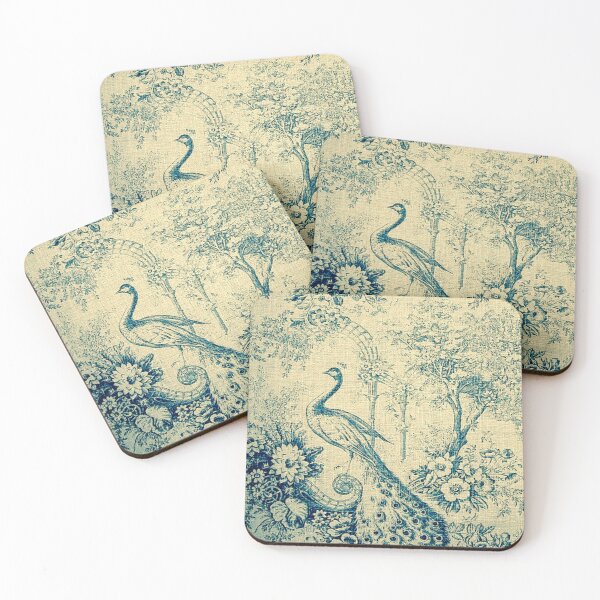 Item preview, Peacock Toile Chinoiserie designed and sold by Kristina  Sale.