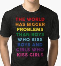 Camiseta de tejido mixto El mundo tiene mayores problemas
