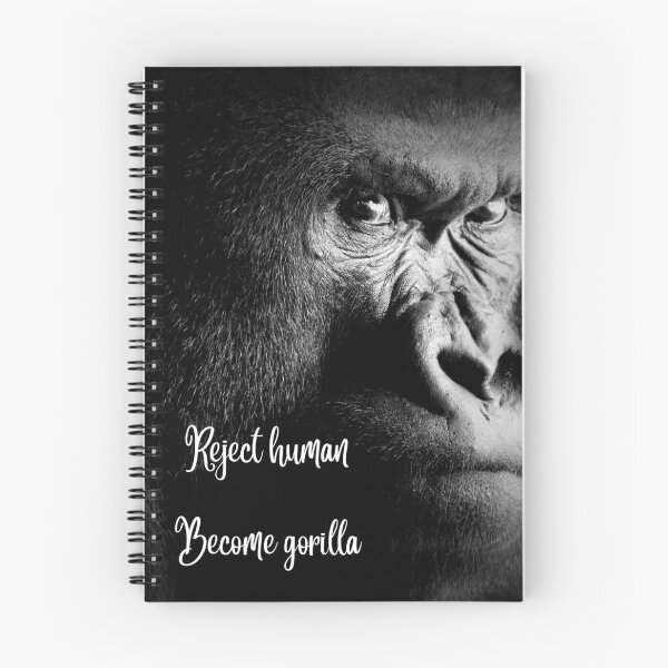 Item preview, Reject Human, Become Gorilla designed and sold by Felistellar Studios.